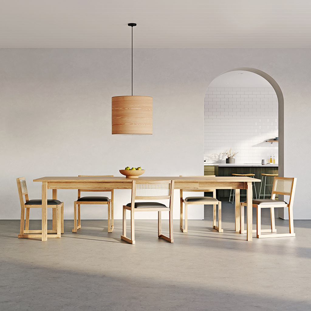 Annex Extendable Dining Table - White Oak - Open - L02