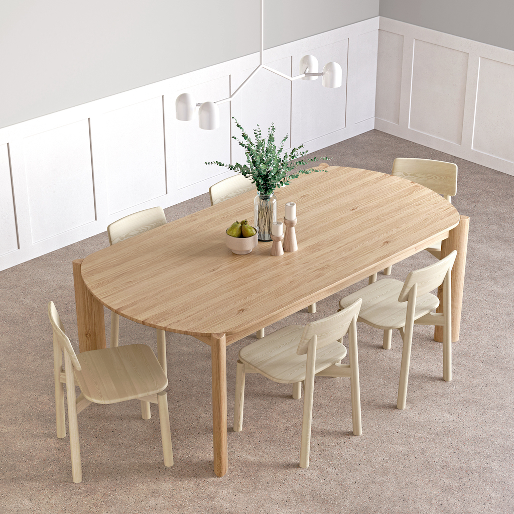 Bancroft Dining Table - White Oak - L03