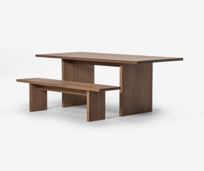 EQ3 - Homework dining table and Bench - Walnut