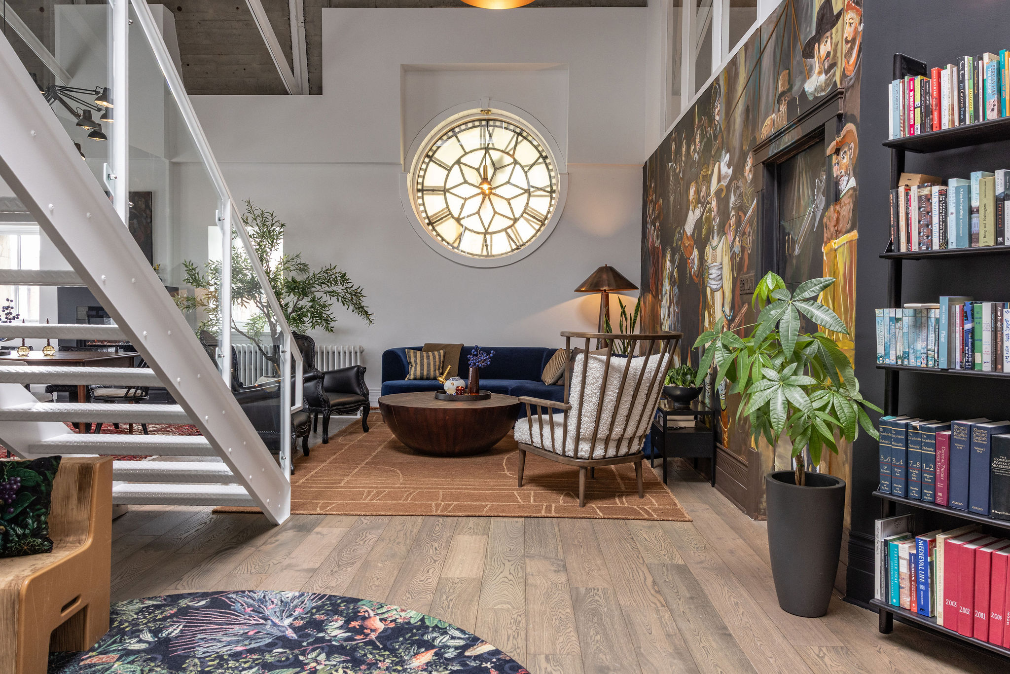 Amsterdam-inspired loft living room with Dutch design furniture